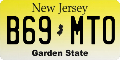 NJ license plate B69MTO