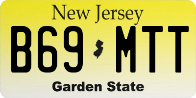 NJ license plate B69MTT