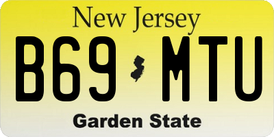 NJ license plate B69MTU