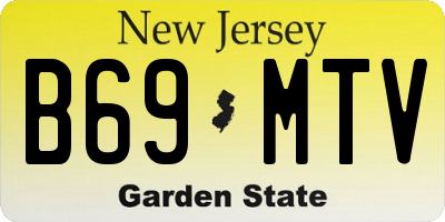 NJ license plate B69MTV