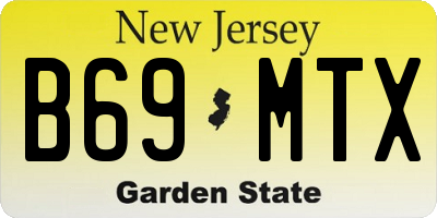 NJ license plate B69MTX