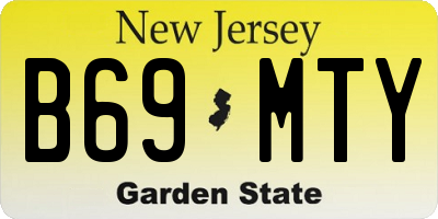 NJ license plate B69MTY