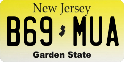 NJ license plate B69MUA