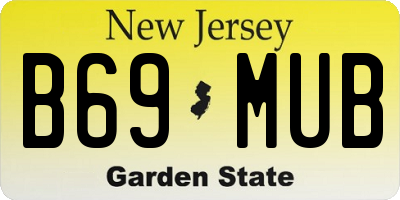 NJ license plate B69MUB