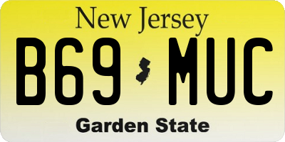 NJ license plate B69MUC