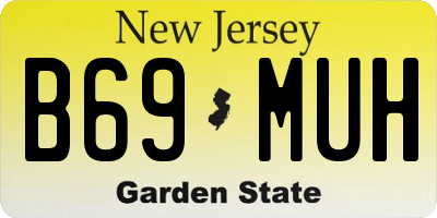 NJ license plate B69MUH