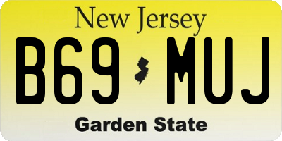 NJ license plate B69MUJ