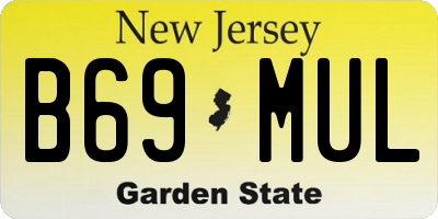 NJ license plate B69MUL