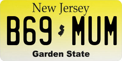 NJ license plate B69MUM