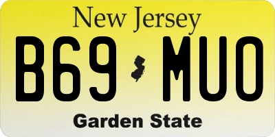 NJ license plate B69MUO