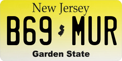 NJ license plate B69MUR