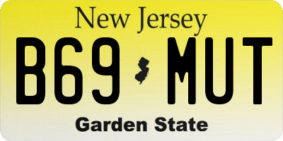 NJ license plate B69MUT