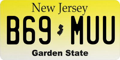NJ license plate B69MUU
