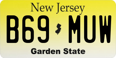 NJ license plate B69MUW