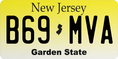 NJ license plate B69MVA