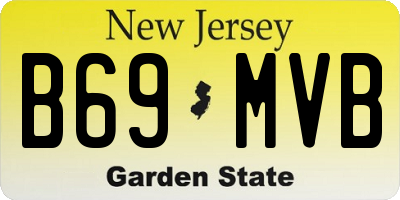 NJ license plate B69MVB