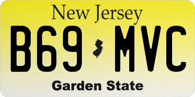 NJ license plate B69MVC