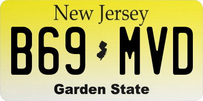 NJ license plate B69MVD