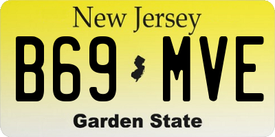 NJ license plate B69MVE