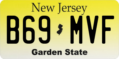 NJ license plate B69MVF