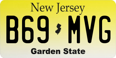 NJ license plate B69MVG