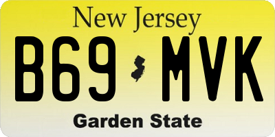 NJ license plate B69MVK