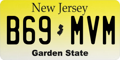 NJ license plate B69MVM