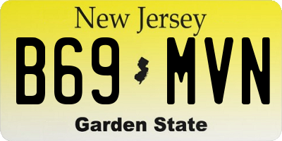 NJ license plate B69MVN