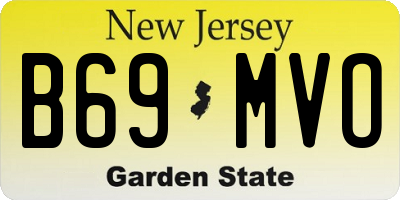 NJ license plate B69MVO