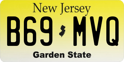 NJ license plate B69MVQ