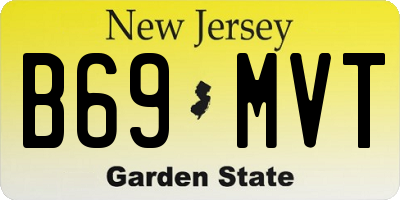 NJ license plate B69MVT