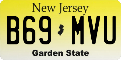NJ license plate B69MVU