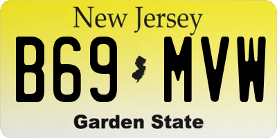 NJ license plate B69MVW