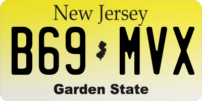 NJ license plate B69MVX