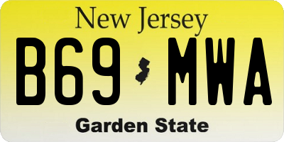 NJ license plate B69MWA