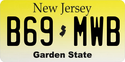 NJ license plate B69MWB