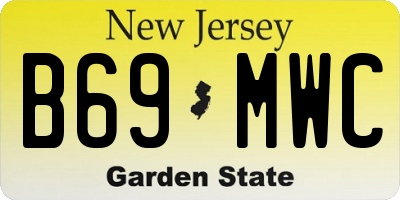 NJ license plate B69MWC