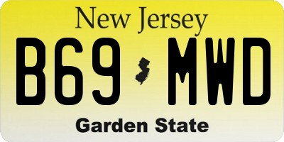 NJ license plate B69MWD