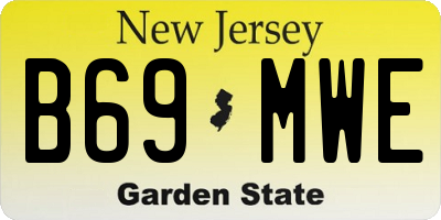 NJ license plate B69MWE