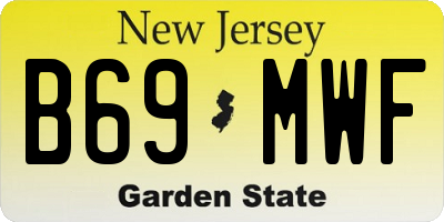 NJ license plate B69MWF