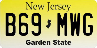 NJ license plate B69MWG