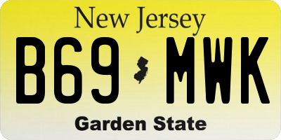 NJ license plate B69MWK