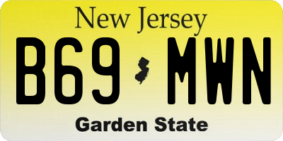 NJ license plate B69MWN
