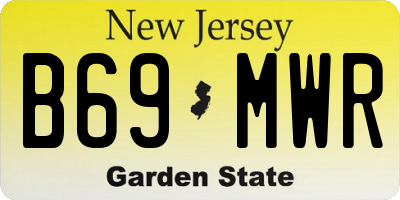 NJ license plate B69MWR