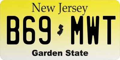 NJ license plate B69MWT