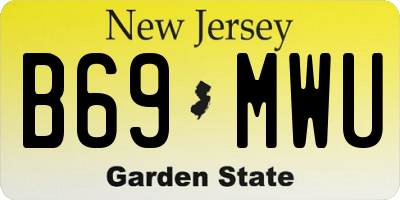 NJ license plate B69MWU