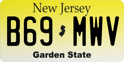 NJ license plate B69MWV