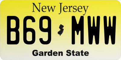 NJ license plate B69MWW