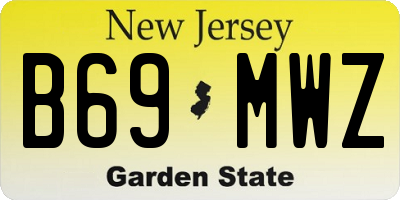 NJ license plate B69MWZ