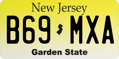 NJ license plate B69MXA